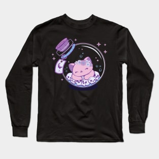 Creepy Cute Cat in Bottle Halloween Long Sleeve T-Shirt